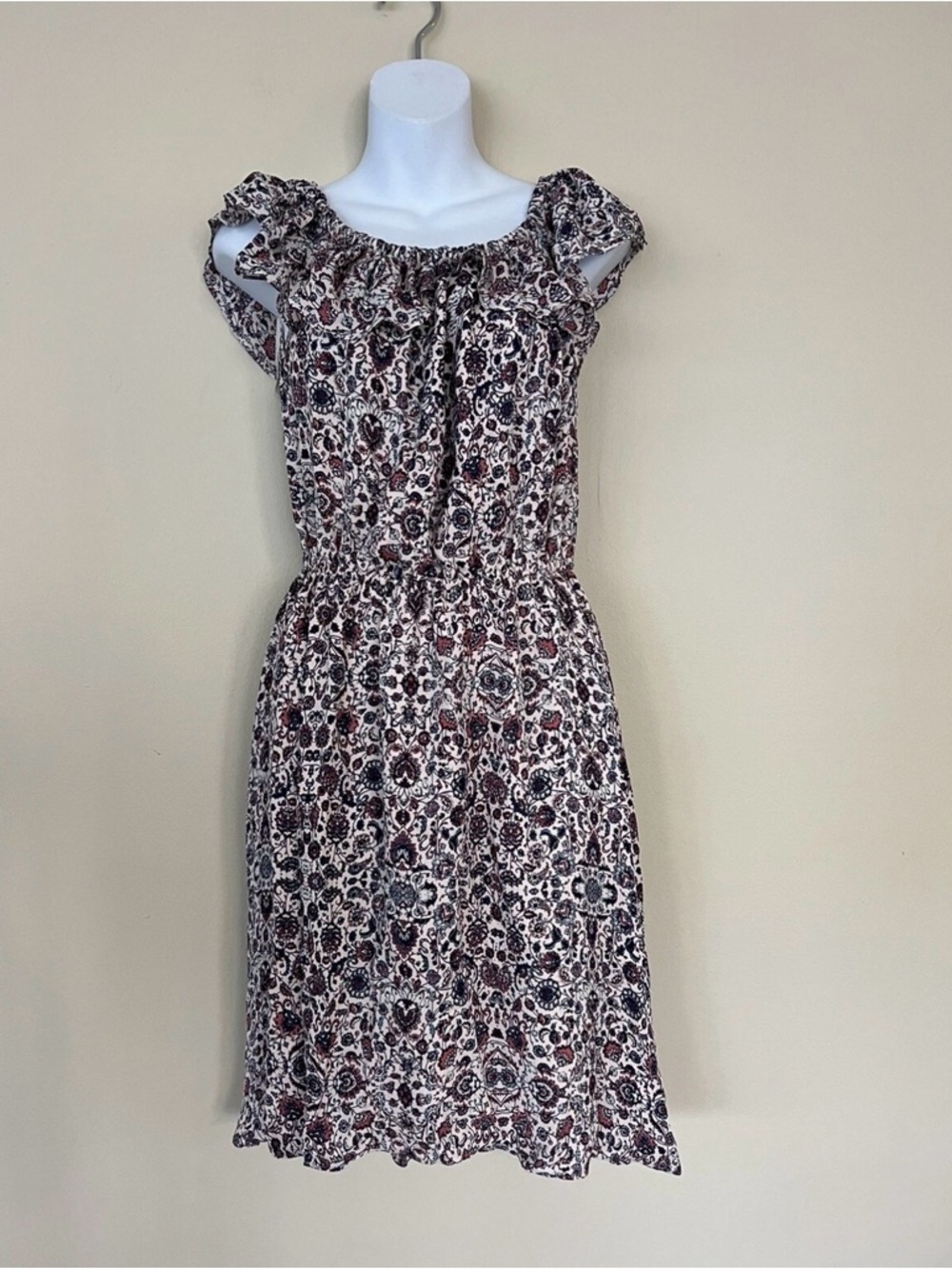 L’Agence Leonie Silk Ruffle Dress Sz XS